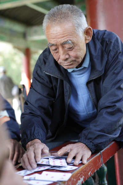 card game; Temple of Heaven Park, Beijing