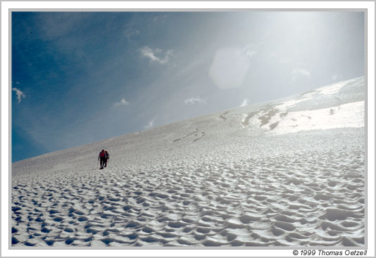 Suncups on Challenger Glacier, Picket Range, North Cascades