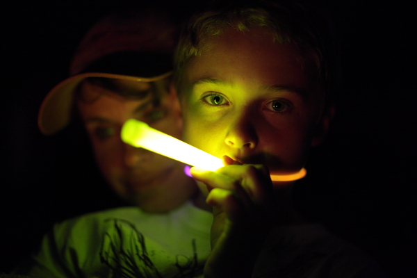 Glow stick portrait