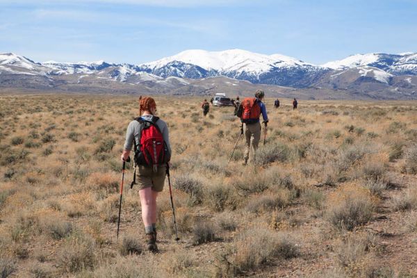 Southwest toward the Owyhee Mountains.
