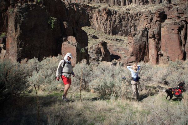 Mike suggests a break in shaded flat not far from Big Jacks Creek.
