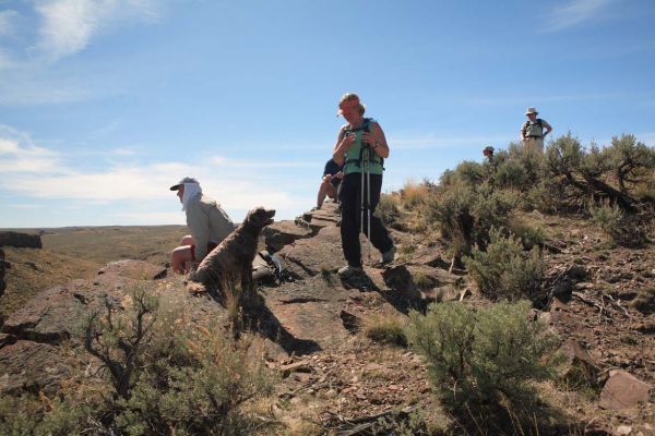 The ridge between the 2 tributary canyons.
