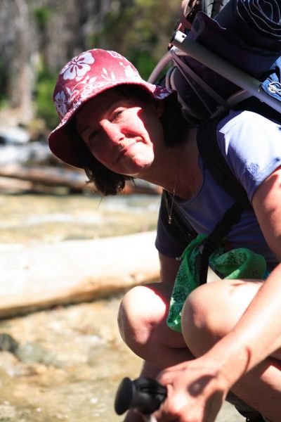 Keeping cool at the confluence of the North Fork of Baron Creek.
