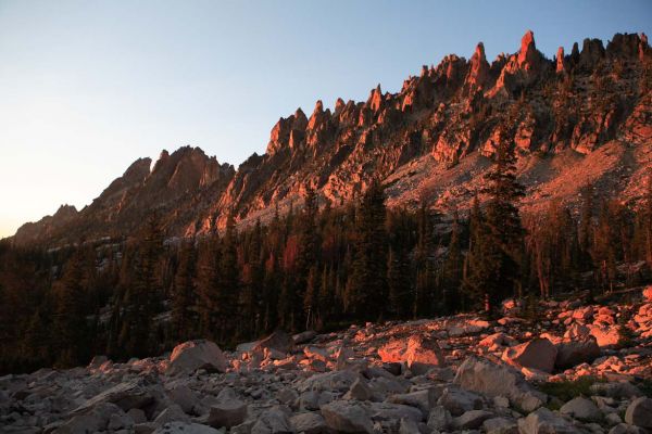 The Monte Verita Group from Warbonnet Lakes Basin.
