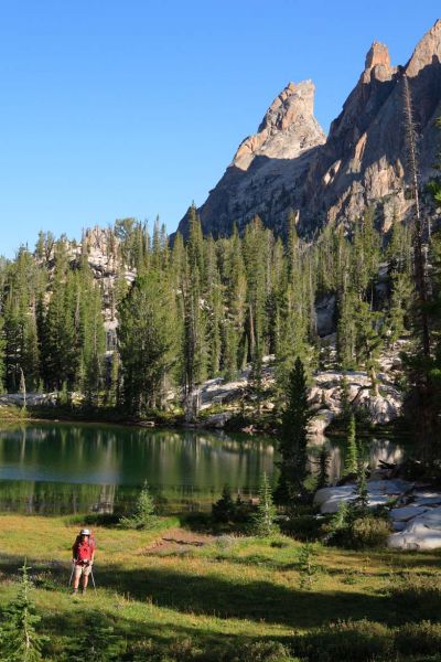 Another of the Feather Lakes under Warbonnet Peak.
