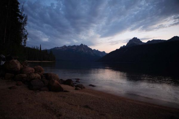 The view from camp 13 at dusk.
