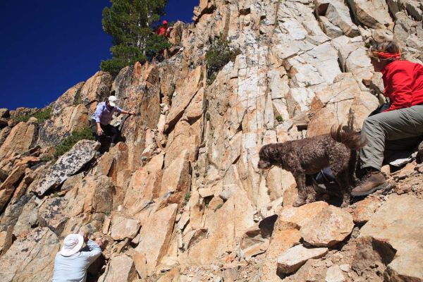 Even the Toog had to shed his pack to get down this section.
