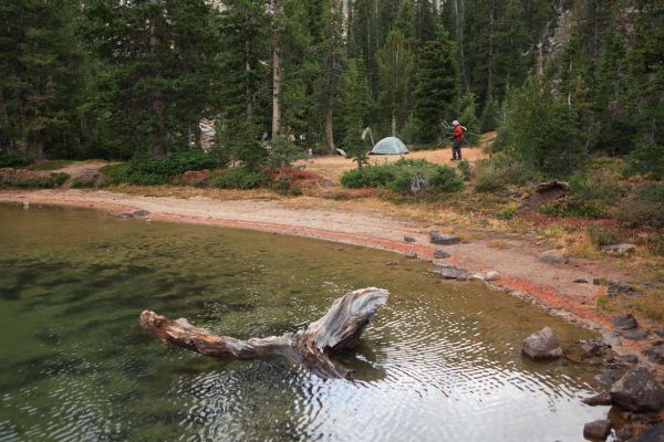 Camp; Quiet Lake.
