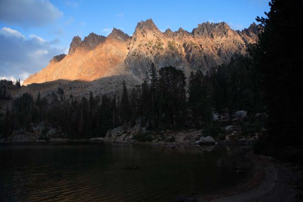 Serrate Ridge above Quiet Lake; evening shadows.
