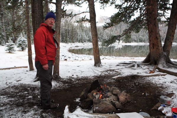 Morning in camp at Lake 9197; Lower Chamberlain Basin.
