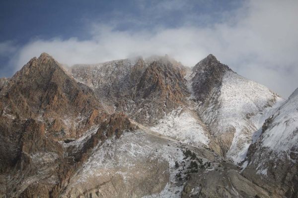 Clearing storm; Castle Peak above Lake 9197; Lower Chamberlain Basin.
