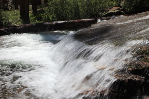 A small waterfall along Fletcher Creek in a hanging valley around 8150'.
