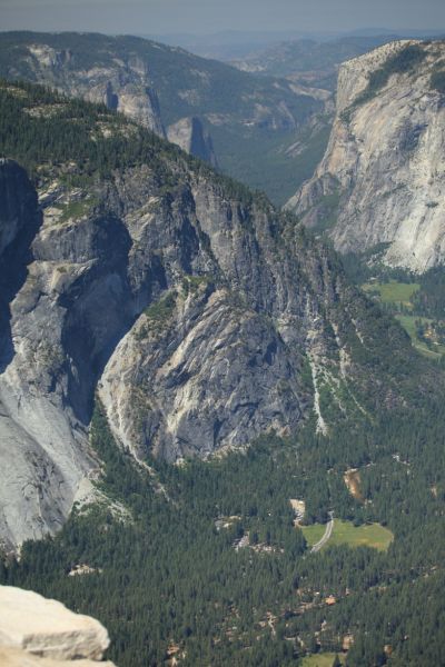 The Merced River, which we followed from its source, meanders through the floor of the Valley.
