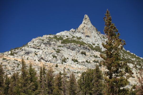 East face of Columbia Finger from .08 miles south of 9700' Cathedral Pass.
