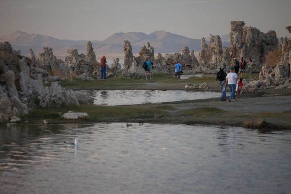 This is a popular area for photographers this time of day.  It is hard to get a wide shot without people in the photograph.
