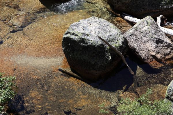 Erratic in stream east of Flatrock Junction.
