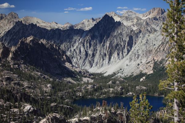 Northwest past Baron Lake.
