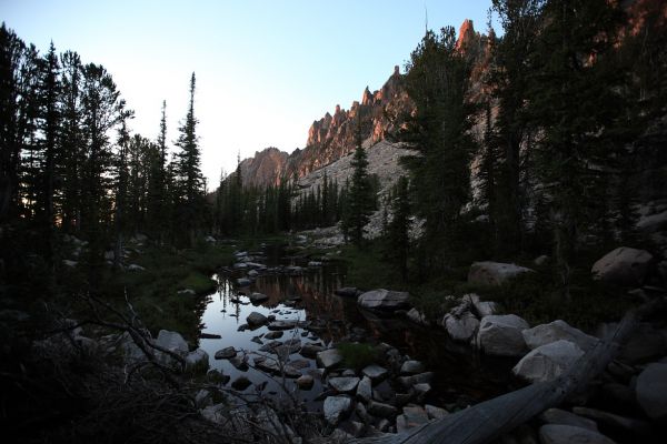 The view west past Monte Verita Ridge.
