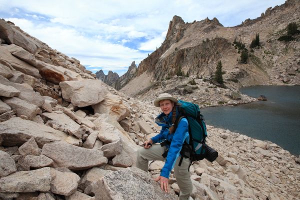 Lake 9352 is passed on the south with a bit of boulder hopping.
