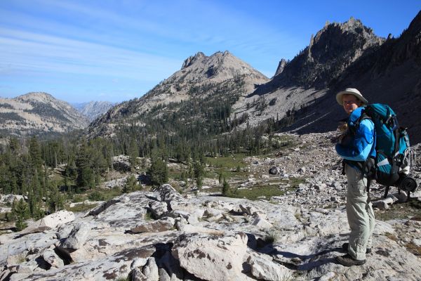 On the left in the lowest point visible, the Goat Creek drainage in the distance.
