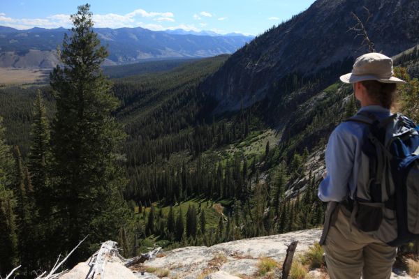 Goat Creek descends northeast toward Stanley.
