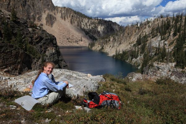 Above the headwall at the south end of Goat Lake.  A great spot for lunch!
