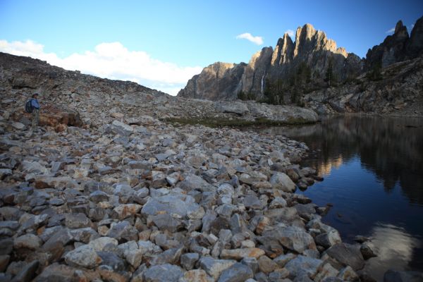 The descent to the climber's trail involved surprisingly little boulder hopping with careful route finding.
