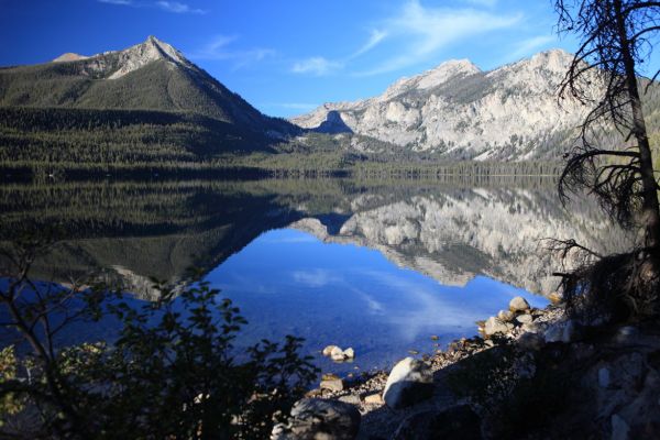 Reflections in Pettit Lake.
