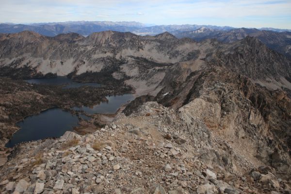 Twin Lakes from the summit of Snowyside Peak.  Alice Lake is behind.
