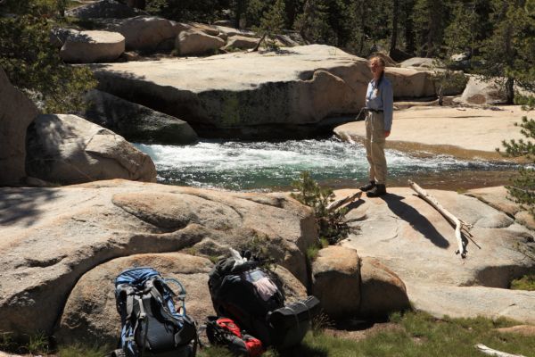 Pool in Virginia Canyon along Return Creek above confluence of McCabe Creek.
