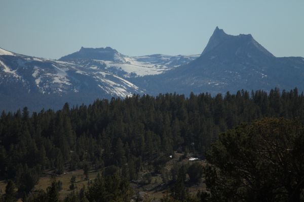 Cathedral Peak from Gaylor Lakes basin.
