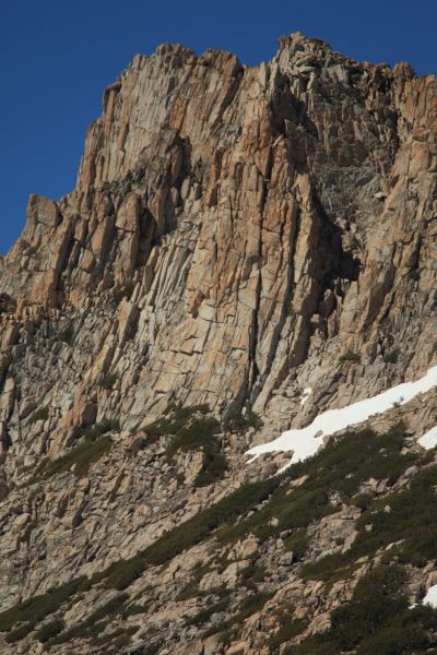 Southeast face of tower on the east ridge of Mount Conness.
