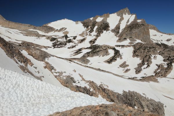 North Peak in background.  Still too early to descend to the north.
