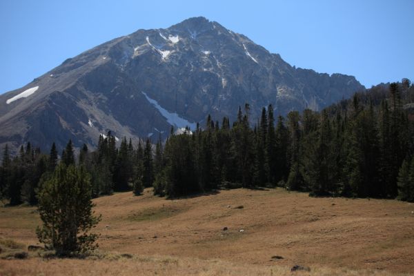 Peak 11899' rising west of Leatherman Pass.
