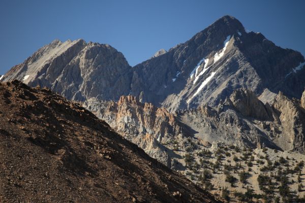 Northwest toward Borah Peak from Leatherman Pass.
