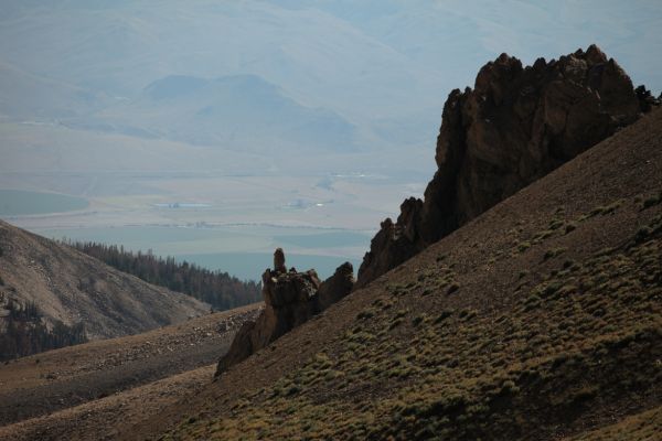 Big Lost River in the upper end of the Big Lost River Valley from Leatherman Pass.
