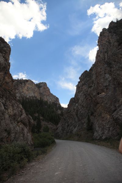 West of the summit, Pass Creek Road passes through "one of the most striking gorges in the state."  Tom Lopez (Idaho, a Climbing Guide)
