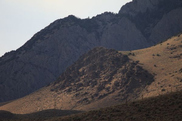 A ridge of the Lost River Range rises eastward toward Pass Creek Summit from the Big Lost River Valley about 7 miles south of Mackay.
