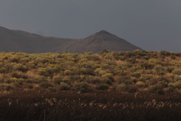 Thunderstorm to west of Craters of the Moon National Monument.
