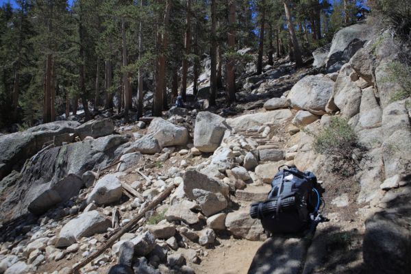 Ascending trail to Blue Lake.
