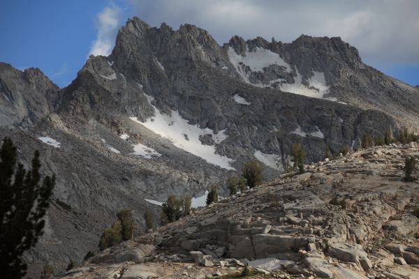 Ridge south of Mt. Powell extends to east above Sailor Lake.
