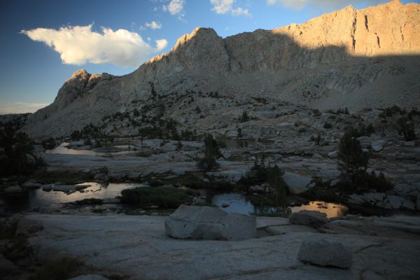 Morning light, northeast from camp southwest of Sailor Lake.
