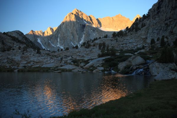 Morning; Mount Haeckel above Sailor Lake.
