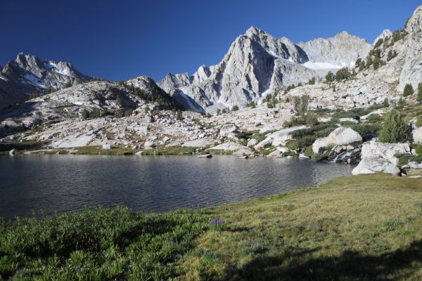 Late morning; Mount Haeckel above Sailor Lake.
