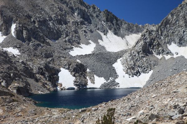 Tarn at 12195' above and east of Echo Lake.
