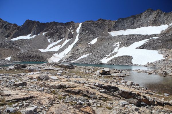 Morning at the west end of Lake 12021'.
