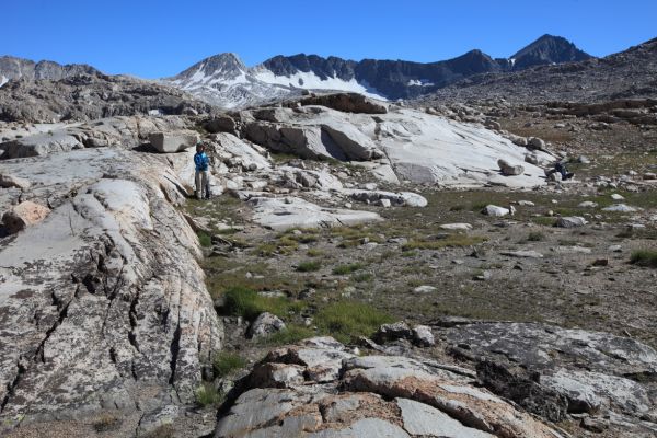 Looking for a place to camp, just north of Wanda Lake.
