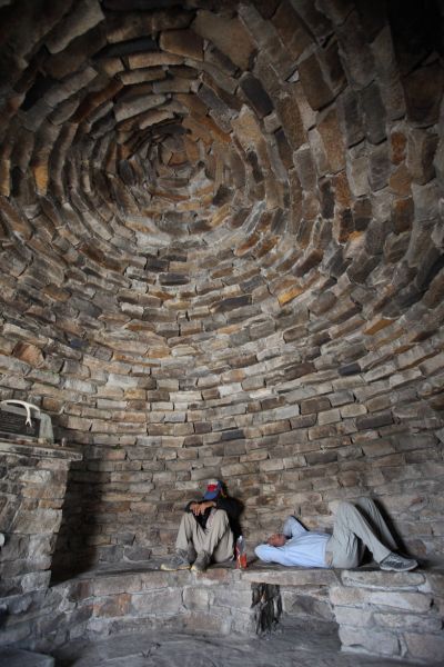 I can see why the hut attracts so many visitors.  Built using local rock, the construction is very impressive.
