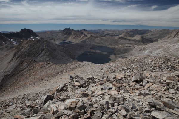 Wanda Lake from the summit of Mt. Solomons.
