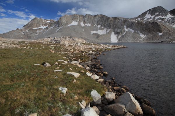 The Goddard Divide over Wanda Lake.  Muir Pass is on the left edge of photo.
